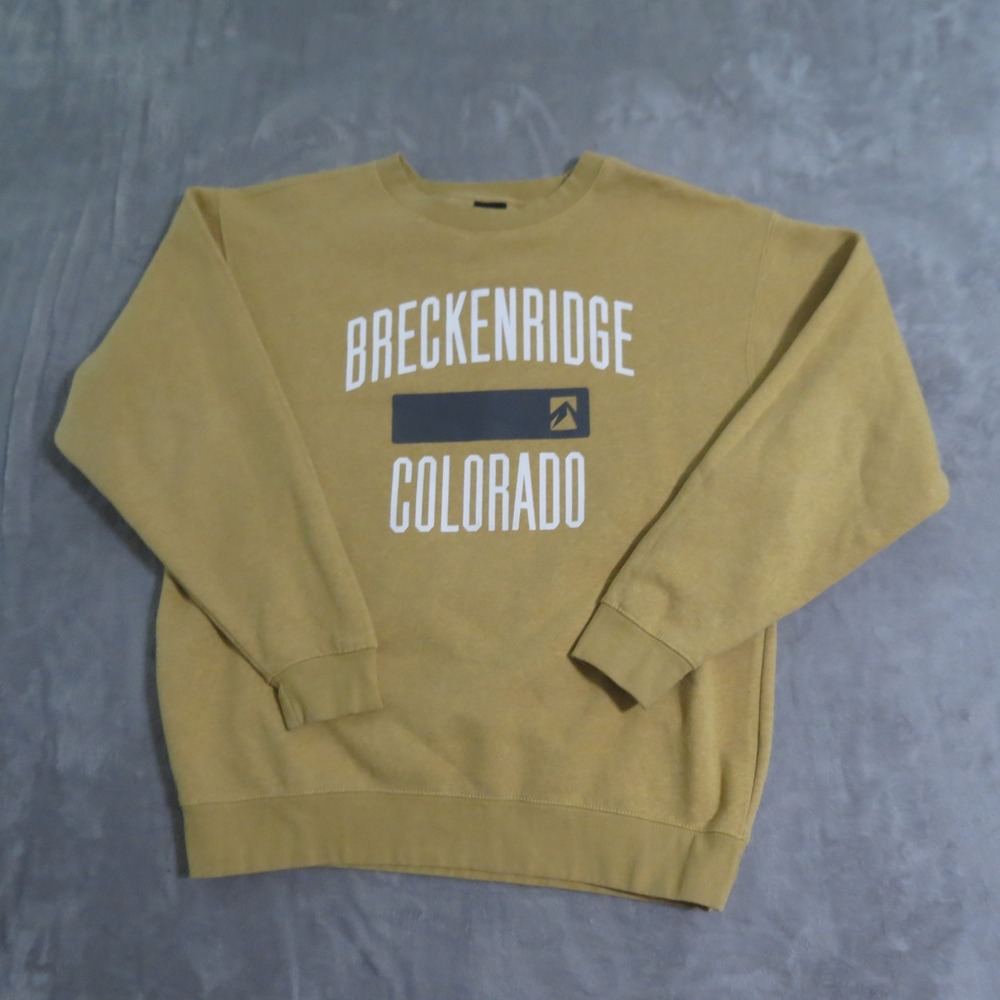 Outfitter Trading Co. Sweatshirt Mens XL Mustard Yellow Breckenridge Colorado